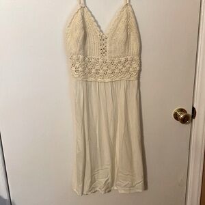 Goa beachwear dress cover-up -cream colored - size L